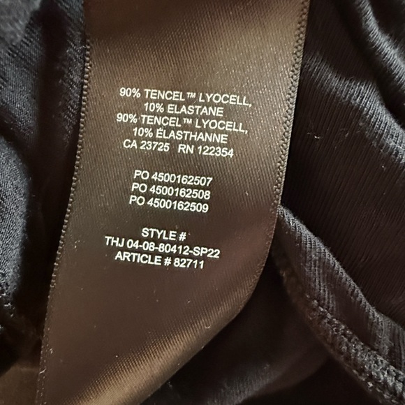 Wilfred Black One-Shoulder Draped Midi Dress - Picture 6 of 6